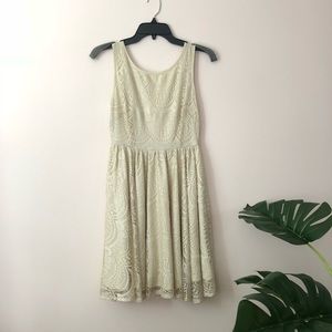Crochet cream dress
